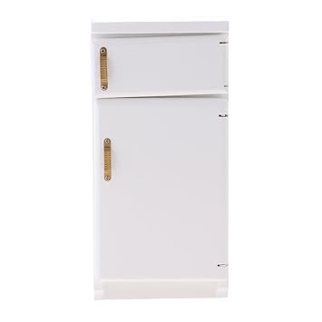 Amazon.es: Escala 1:12 Miniaturas Modelo de Nevera de Madera ...