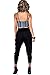 2LUV Women's Tie Belt Paper Bag Waist Casual Pants Stripes & Solid