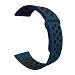 DDJOY Compatible 22mm Breathable Silicone Band Replacement for Amazfit Stratos 2 Samsung Gear S3 Frontier/Classic TicWatch Pro Vector Luna Amazfit Pace Watch Band, Medium (Navy/Black)
