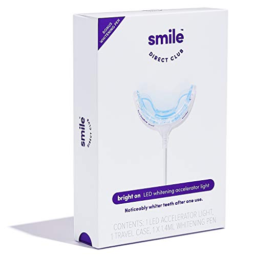 bright on Teeth Whitening 20-LED Accelerator Light Plus 1 Premium Hydrogen Peroxide Whitening Pen, Brighten 3x Faster Than Strips - USB, USB-C, microUSB, and Lightning Adapter for Phones, Mint