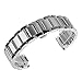 Beauty7 Brushed & Polished Two Tone Finish 24mm Stainless Steel Link Wrist Watch Band Kit Bracelet Strap Replacement Butterfly Buckle Clasp