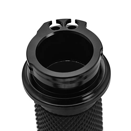 Lalaparts Black 1" Motorcycle Handle Bar Hand Grips Compatible for Harley Touring Honda Yamaha Suzuki Kawasaki
