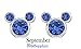 Mouse Stud Earrings In 14k White Gold Over Sterling Silver