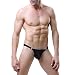 Chinatera HOT Sexy Men's Smooth Underwear G-string Thong Briefs (Black)