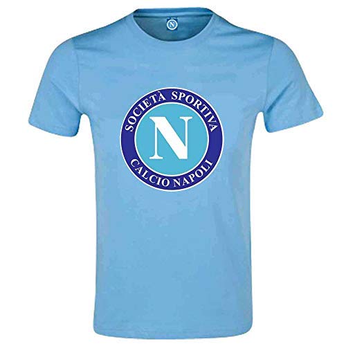 Napoli SSC Retro Crest T-Shirt (100% Cotton - Sizes S to 2XL) (SMALL)