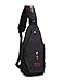 Muzee Sling Bag for Men Chest Shoulder Gym One strap Backpack Sack Satchel Outdoor Crossbody Pack (Blue black)