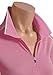 CLOVERY Quick Drying Active Wear Short Sleeve Zipup Polo Shirt Pink Medium