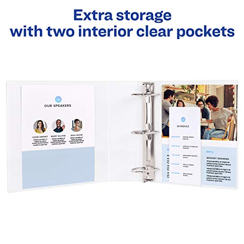 Avery Durable View 3 Ring Binder, 3 Inch Slant Rings, 4 White Binders (17030) Pricepulse