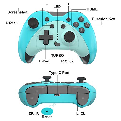 KINGEAR Graduation Gifts Gaming PC Controller for Switch, Mothers Day Gifts and Gifts for Gamers Kawaii Game Controllers, Have Fun with Gifts for Dad and Mum Controller for Nintendo Switch Games
