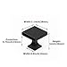 goldenwarm 25 Pack Black Cabinet Knobs Matte Square Drawer Knobs Black Cabinet Hardware for Kitchen Bathroom Zinc Alloy Handle and Pulls