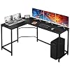 Alecono L Shaped Desk Corner Gaming Computer Desk 62inch Home Office Workstation with Large Legroom, Easy to Assemble…