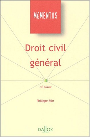 Droit civil général, 14e édition by Bihr