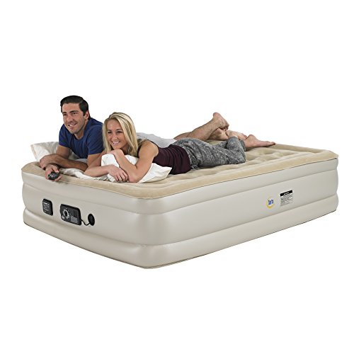 Serta Raised Queen Pillow Top Air Mattress With Never Flat Pump