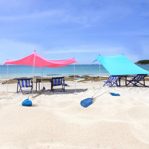 JAICOM Beach Tent, 7ft x 7ft Portable Sun Shade, UV Protection UPF 50+, Suitable for Shade on the Beach, Camping, Fishing and Patio