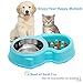 UPSKY Dog Bowl Slow Feeder Bloat Stop Pet Bowl No Chocking Slow Feeder Bloat with No-Spill Non-Skid Mat Stainless Steel Water Bowl for Dogs Cats and Pets(Blue)