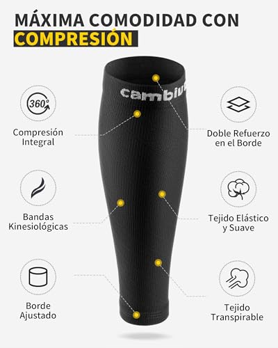 CAMBIVO Compression Socks for Women, Men, 2 Pairs, Compression Socks, Calf Sleeves, Compression Socks, for Sports, Running, Football, Cycling, Varicose Veins, Circulation Legs