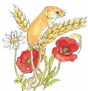 Art Stamps P1014Q Anne Wales-Smith Harvest Mouse Animal Stamp,