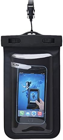 Tikta Universal Waterproof Case CellPhone Dry Bag Pouch for iPhone 6S 6,6S Plus, SE 5S, Samsung Galaxy S7, S6 Note 5 4, HTC LG Sony Nokia Motorola up to 6.0" and IPX8 Certified to 100 Feet (Black)