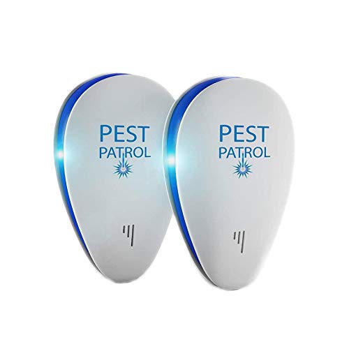 Pest Patrol 2-Pack Ultrasonic Pest Repeller & Bug Repellent Pest Control - No More Traps - Non Toxic Kid & Animal Safe - Insect Repellent for Fleas, Bed Bugs, Ants, Spiders, Roaches, Mosquitoes, Flies Pest Patrol 2-Pack Ultrasonic Pest Repeller & Bug Repellent Pest Control - No More Traps - Non Toxic Kid & Animal Safe - Insect Repellent for Fleas, Bed Bugs, Ants, Spiders, Roaches, Mosquitoes, Flies