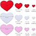 324 Pieces Foam Hearts 24 Pieces 6 Inches Valentines Large Craft Heart Decor, 300 Pieces Small Foam Hearts Self Adhesive Hearts Stickers for Valentine's Day Mother's Day DIY Crafts (Blank)