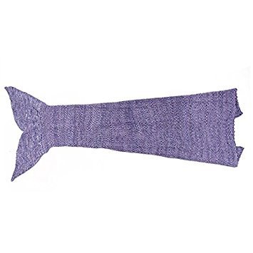 Xiujanet Handmade Knitted Mermaid Tail Blanket,Super Soft and Fashion Sleeping Bags for Adult (purple)