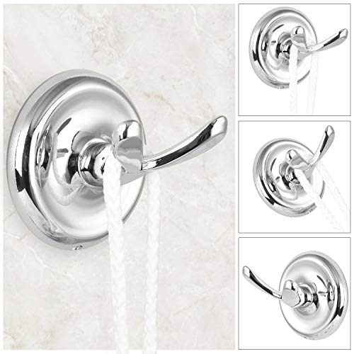 TONIAL Bath Hardware Accessories Set Wall Mounted 6 Piece Include 23.5 inch Towel Bar Towel Ring Robe Hook Toilet Paper Holer Soap Dish Toothbrush Holder Chrome