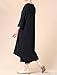 Mordenmiss Women's T Shirt Dresses Casual Sweatshirt Cotton Hoodie with Pocket Style2 Black