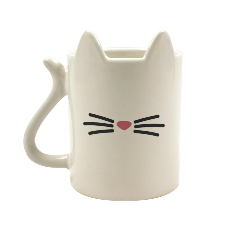Gift Republic Animal Cat Mug, Ceramic, Multi-Colour
