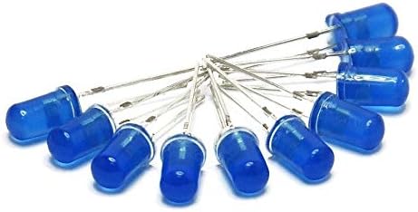Juried Engineering Blue LED 5mm Round Wide Angle Diffused LED Light Emitting Diode Bright Breadboard-Friendly (Pack of 25)