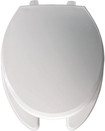 Bemis 7650TJ 000 Just-Lift Elongated Open Front Toilet Seat, White by Bemis