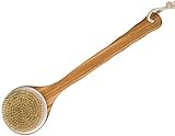 WINCAN Bath Dry Body Brush-Natural Bristles Back Scrubber With Long Handle Brushes for Cellulite & Exfoliating