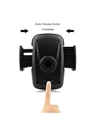 Beam Electronics, soporte universal para smartphones, se monta en la salida de aire del auto, compatible con iPhone 7 7 Plus, SE 6s 6 Plus 6 5s 5 4s 4, Samsung Galaxy S6 S5 S4, LG, Nexus, Sony, Nokia y otros (color negro)