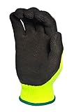 G & F 1516XL-1 Premium High Visibility All Purpose MicroFoam Double Texure Coating Safety Work & Garden Gloves for Men and Women, X-Large