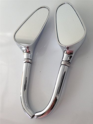 HK MOTO- Universal Mini Small Motorcycle Golf Club Mirrors Fit For Harley Yamaha Chrome