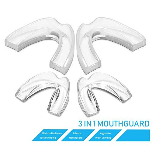 New Upgraded Health Professional Dental Guard - 2 Sizes, 4 Pieces Mouthguard, Moldable Night Guards for Teeth Grinding, Stops Bruxism, Tmj & Eliminates Teeth Clenching - Thumbnail 3