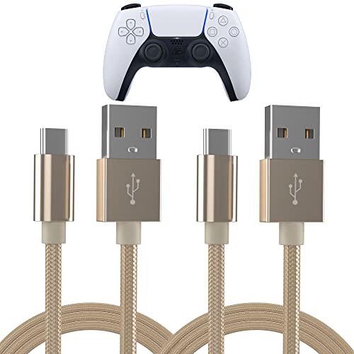 TALK WORKS PlayStation 5 Controller Charger Cable, USB C to USB A - 6' Nylon Br…