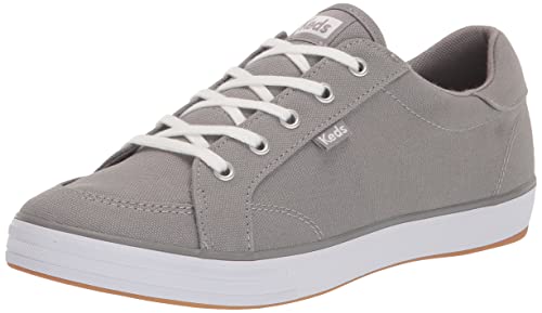 Keds Center III Baskets à Lacets en Toile pour Femme, Toile/Gris, 7.5