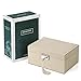 SONGMICS 2-Layer Jewelry Box, Lockable Jewelry Organizer, with Full Length Inside Mirror, Foldable Top Tray, Removable Divider, Thickened Frame, Gift for Loved Ones, Beige UJBC231BE