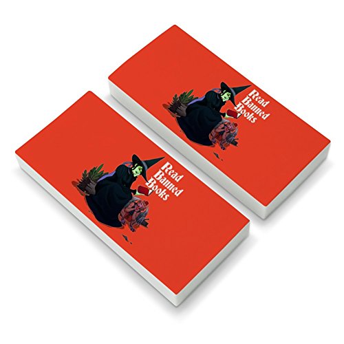 Read Banned Books Witch and Monkey Eraser Set of 2