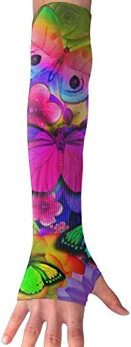 Colorful Oil Butterfly Arm Sleeves Outdoor Sports Bike Cycling Hiking Arm Warmer Arm Protector Barcer Shooting UV Protection Sun Protection
