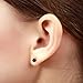 4mm Genuine Black Onyx Round Stud Earrings .925 Sterling Silver