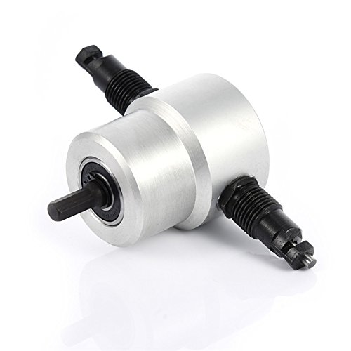 Junda Double-Headed Nibbler Metal Cutter Holder Holder for Double Head Sheet Metal Nibbler Cutter Drill Tool