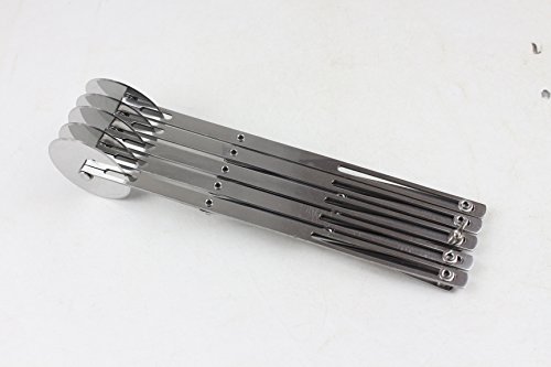 Funtress Stainless Steel Pizza Brownies Cookies Cake Pastry Cutter Multi-Round Knife Professional Bakes Cutting Tool Dough Divider with Sharp Blade 5 Round