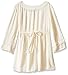 My Michelle Girls' Big Tunic Top Pom Trim and Embroidered Neckline