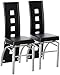 Los Feliz Dining Chairs Black and Silver (Set of 2)