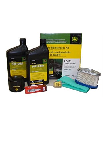 .John Deere Maintenance Kit for LT133, LT150, LT155, LX173, LX255 SST15 GT225 Lawn Mower Filters, Oil LG191