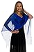 Shawls and Wraps for Evening Dresses, Metallic Sparkle Wedding Royal Blue Shawl