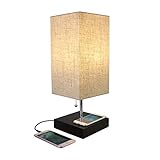 Table Lamp with Wireless Phone Charging Base | Qi Wireless Charging Standard | Compatible with iPhone and Samsung Galaxy