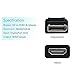 FEMORO DisplayPort to HDMI Adapter Converter 4K, Display Port DP to HDMI Adaptor Male to Female Compatible with Computer, Desktop, Laptop, PC, Monitor, Projector, HDTV - Black