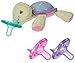 Mary Meyer Wubbanub Plush Pacifier, Tessa Turtle with Soothie Pacifier, Pink/Purple, 0-3 Months